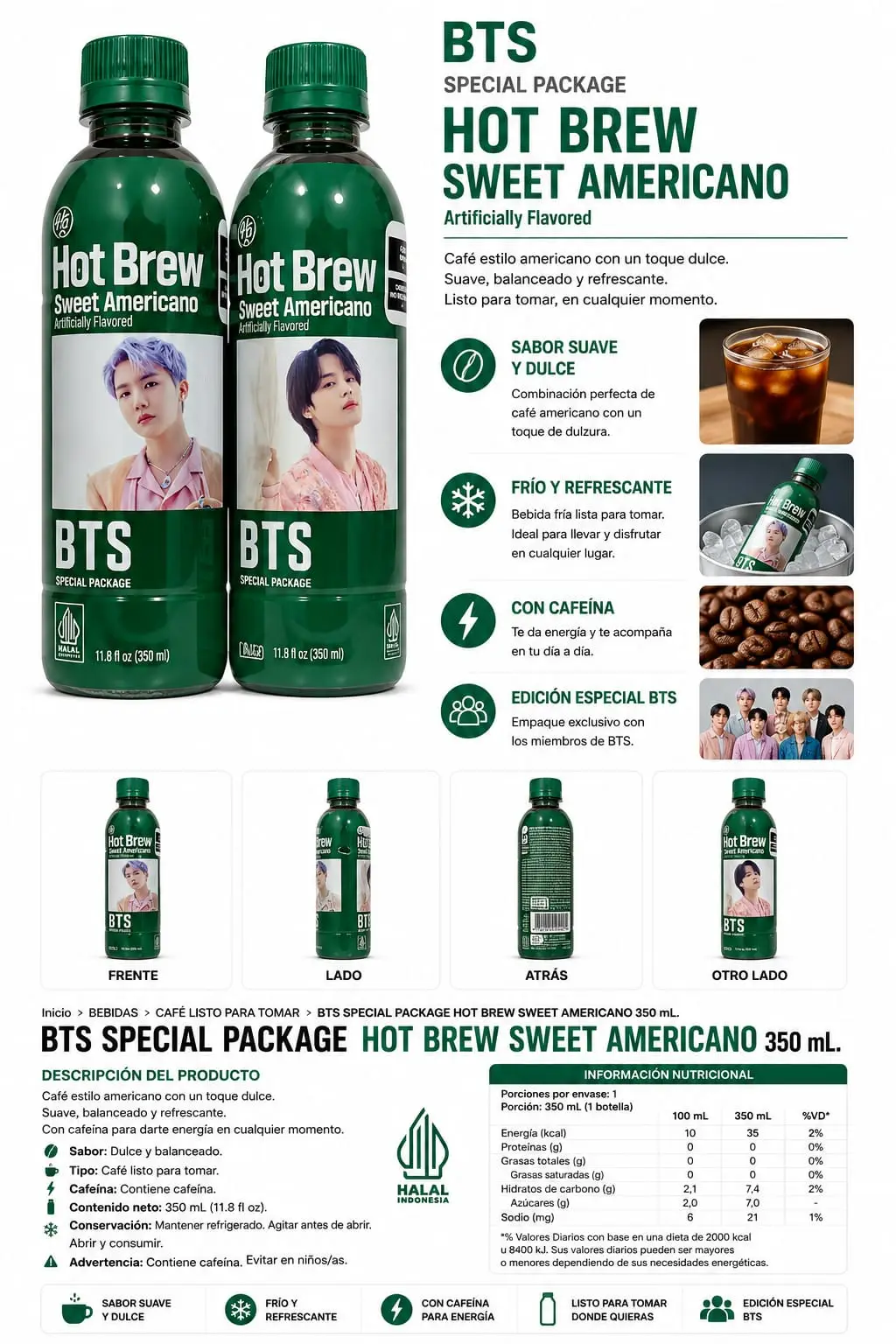 BTS HOT BREW SWEET AMERICANO